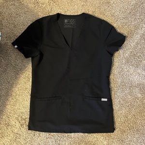 Figs XS black casma top